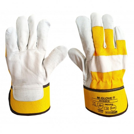 Rękawice skóra licowa M-GLOVE RIGGER YELLOW 3233X - 10,5