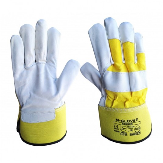 Rękawice skóra licowa M-GLOVE RIGGER YELLOW 4124X - 10,5