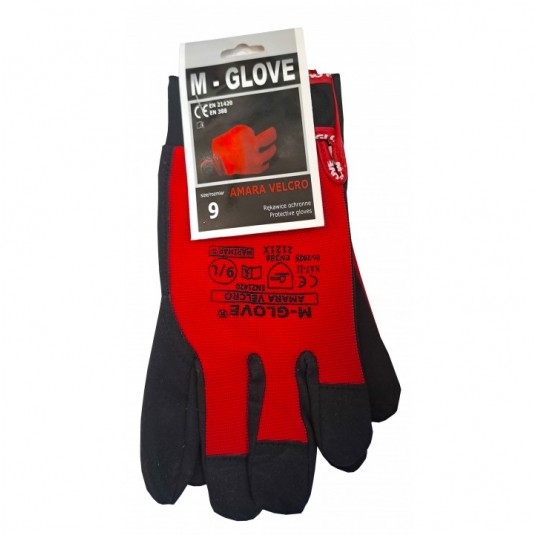 Rękawice skóra syntetyczna M-GLOVE AMARA VELCRO 2121X