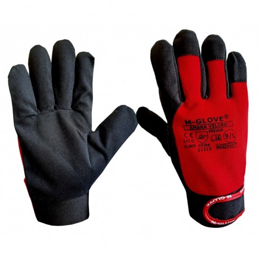 Rękawice skóra syntetyczna M-GLOVE AMARA VELCRO 2121X