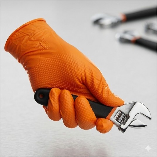 Rękawice warsztatowe MG Gloves (100szt.) - pomarańczowy -zdjęcie numer 1