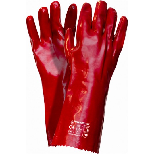 Rękawice WORKLINK FULL RED PVC 40 - 10