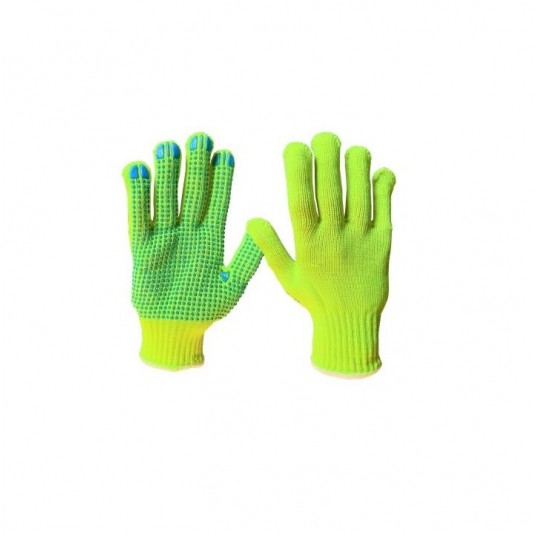Rękawice z nakropieniem M-GLOVE DOTS HI-VIS KAT.I.