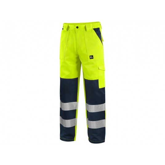 Spodnie do pasa CXS NORWICH męskie ostrzegawcze - żółto-niebieski
