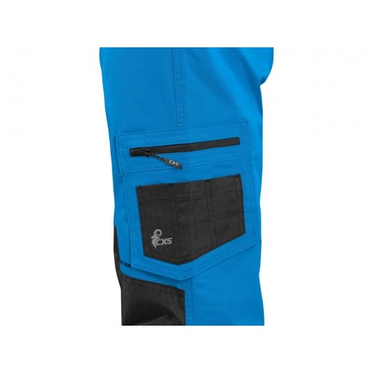Spodnie do pasa CXS SOLIS FLEX - 170-176cm - niebieski-czarny