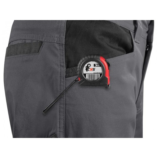 Spodnie do pasa CXS SOLIS FLEX - 170-176cm - szary-czarny