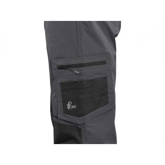 Spodnie do pasa CXS SOLIS FLEX - 170-176cm - szary-czarny