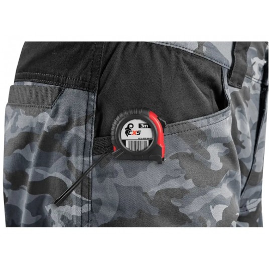 Spodnie do pasa CXS SOLIS FLEX - camo-czarny