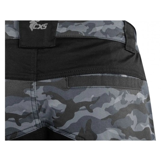 Spodnie do pasa CXS SOLIS FLEX - camo-czarny
