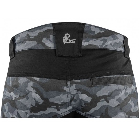Spodnie do pasa CXS SOLIS FLEX - camo-czarny