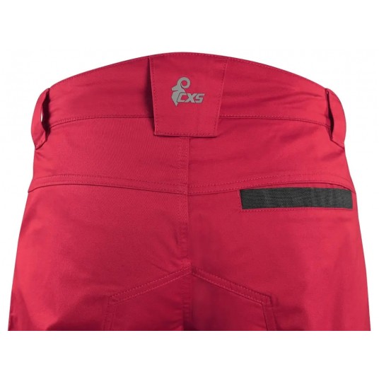 Spodnie do pasa CXS SOLIS FLEX - czerwony-czarny