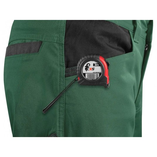 Spodnie do pasa CXS SOLIS FLEX - zielony-czarny