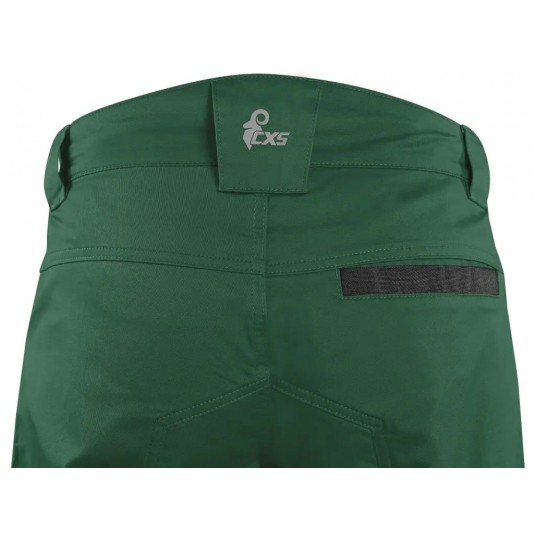 Spodnie do pasa CXS SOLIS FLEX - zielony-czarny