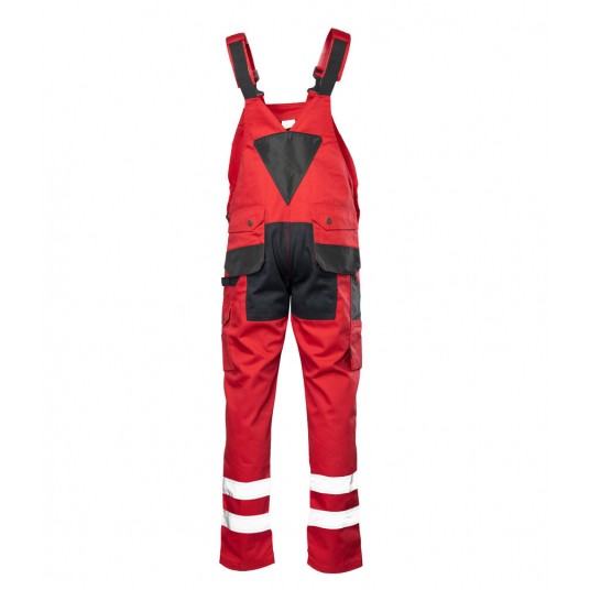 Spodnie ogrodniczki BRIXTON PRACTICAL ODBLASK - czerwony