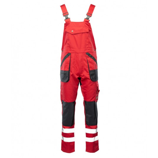 Spodnie ogrodniczki BRIXTON PRACTICAL ODBLASK - czerwony