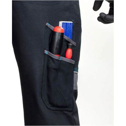 Spodnie ogrodniczki COOL TREND - czarny - 176-182cm