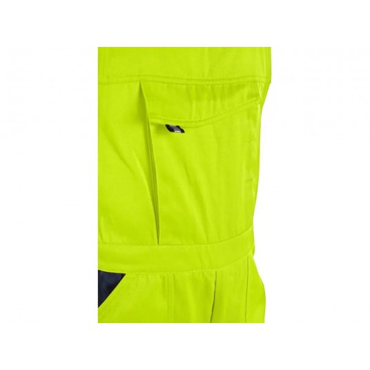 Spodnie ogrodniczki CXS NORWICH męskie ostrzegawcze - żółto-niebieski