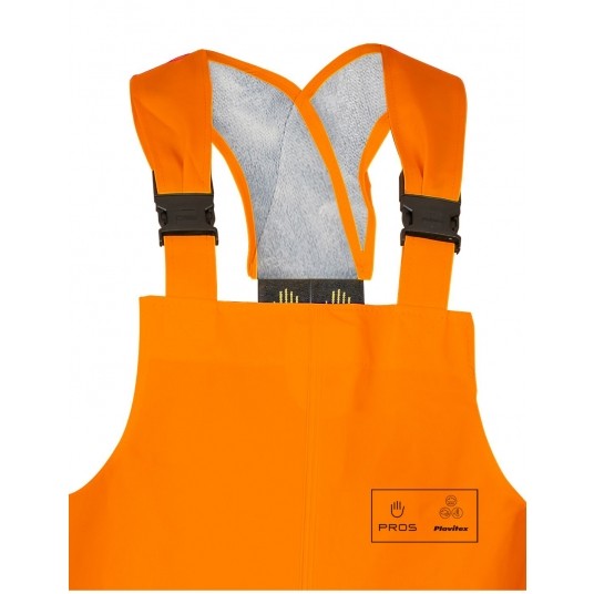 Spodnie ogrodniczki PROS model 001 - pomarańczowy -zdjęcie numer 2