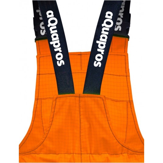 Spodnie ogrodniczki PROS model 2841 - pomarańczowy-granatowy