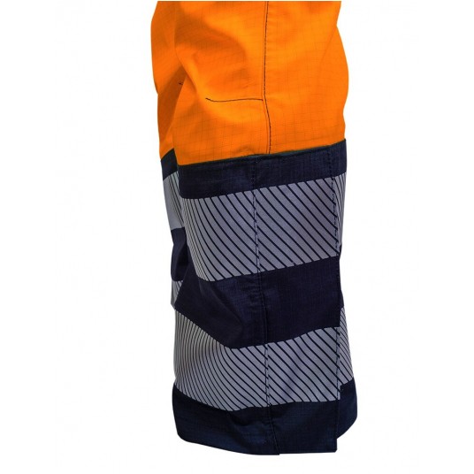 Spodnie ogrodniczki PROS model 2841 - pomarańczowy-granatowy