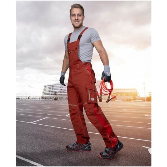 Spodnie ogrodniczki URBAN - czerwony - 176-182cm -zdjęcie numer 1