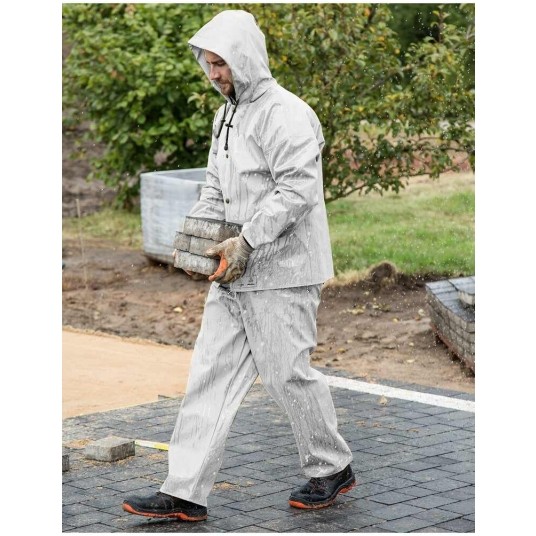 Ubranie wodoochronne PROS Model 101/001 - biały -zdjęcie numer 3
