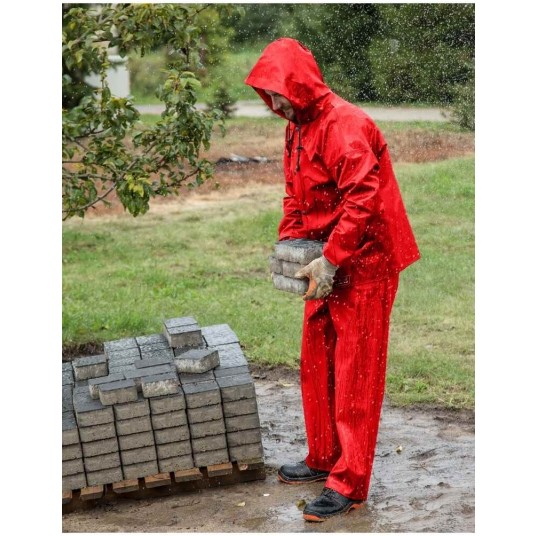 Ubranie wodoochronne PROS Model 101/001 - czerwony -zdjęcie numer 5