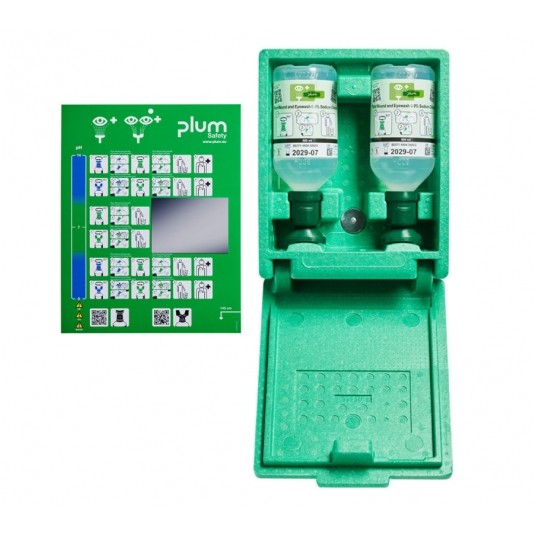 Zestaw do płukania oczu i ran Plum Green Box 0,9% NaCl 2×500 ml -zdjęcie numer 1