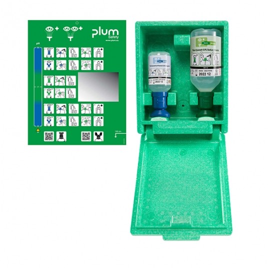 Zestaw do płukania oczu i ran Plum Green Box 0,9% NaCl 2×500 ml -zdjęcie numer 1