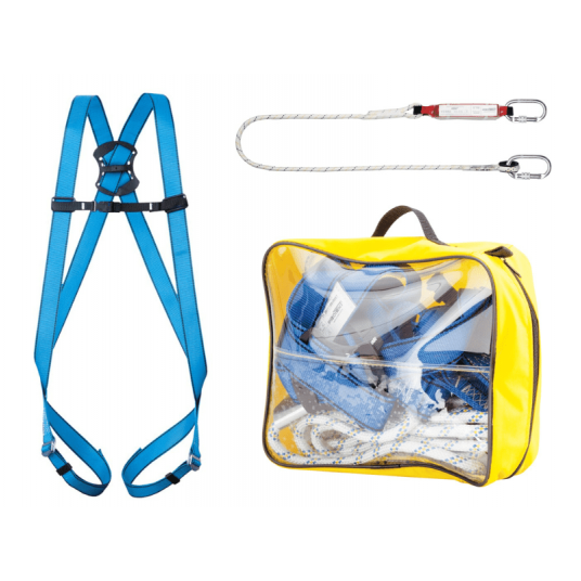 Zestaw powstrzymujący upadek PROTEKT BASIC (szelki+amort.+linka)