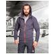Bluza M003 - szaro-czerwony