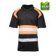 Koszulka polo SEVEN KINGS ECO RIVAL - czarny-pomarańczowy
