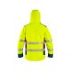 Kurtka ostrzegawcza softshell CXS BEDFORD WINTER zimowa męska - żółto-petrol