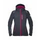 Kurtka softshell FLORET damska - czarno-różowy