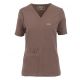 MYNTS V-Neck Pocket Genius – Scrub Top Women WMT001 Sahara Mokka -zdjęcie numer 1