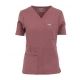 MYNTS V-Neck Pocket Genius – Scrub Top Women WMT001 Terra Rose -zdjęcie numer 1