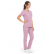 MYNTS V-Neck Two Pockets – Scrub Top Women WMT002 Rose Water -zdjęcie numer 2