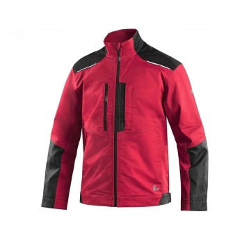 Bluza męska CXS SOLIS FLEX - czerwony-czarny