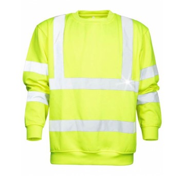 Bluza z pasami odblaskowymi REF301 HI-VIZ - zółty