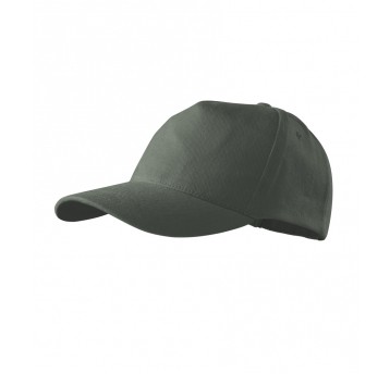 Czapka unisex Malfini 5P 307 nastawialna - ciemny khaki