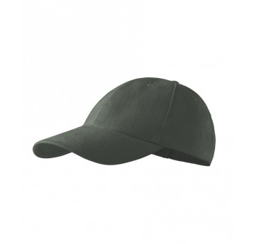 Czapka unisex Malfini 6P 305 nastawialna - ciemny khaki