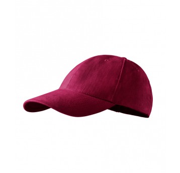 Czapka unisex Malfini 6P 305 nastawialna - garnet