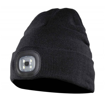 Czapka z dzianiny CHAPLIN z LED - czarny