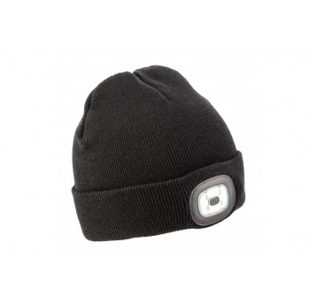 Czapka z lampką LED OTTO uni - czarny