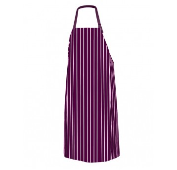 Fartuch PROS 202 w paski - bordowy