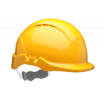 Hełm ochronny Centurion CONCEPT skrócony daszek wentylowany pokrętło - żółty