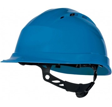 Hełm ochronny QUARTZ UP IV wentylowany z krótkim daszkiem - niebieski