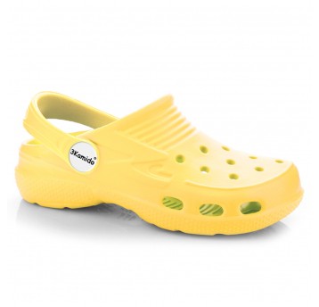Klapki 3Kamido Croco Kids - żółty