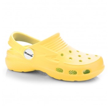 Klapki 3Kamido Croco Kids - żółty