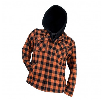 Koszula flanelowa ocieplana URGENT 850 BLACK/ORANGE